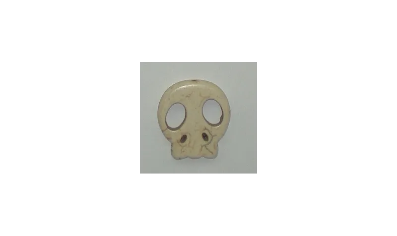 Cabeza plana grande calavera blanca /Cuentas de  Plástico / Resina 