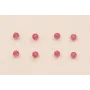 Cubo Facetado de 2,5mm Cuarzo Frambuesa / Semipreciosas de 
