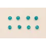 Ristra 36cms de Bola de Piedra de 2mm Azul transp / Semipreciosas de 
