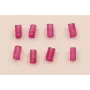 Listón Jade 4*2*2mm color Granate / Semipreciosas de 