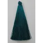 Pompon de 80mm Azul Petróleo /Cuentas de  Tela 