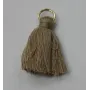 Pompon 25mm con anilla dorada Topacio /Cuentas de  Tela 
