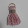 Pompon cordón grueso 25mm Rosa-Verde /Cuentas de  Tela 
