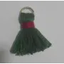 Pompon cordón grueso 25mm Verde-Rojo /Cuentas de  Tela 