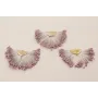 Colgante estambres color Morado /Cuentas de  Tela 