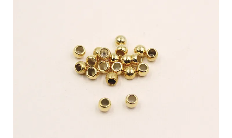 terminal dorado 3mm / Cuentas Metálicas de Latón / Zamak