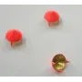 Tachuela cónica 10mm Naranja fluor / Cuentas Metálicas de Latón / Zamak