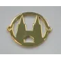 Medalla 20mm Catedral Burgos Oro / Cuentas Metálicas de Latón / Zamak