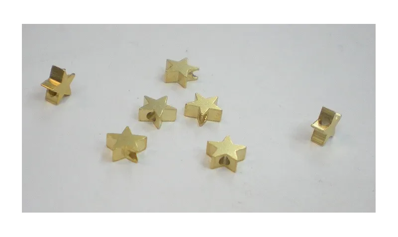Cuenta Estrella 6*6mm Oro Mate / Cuentas Metálicas de Latón / Zamak
