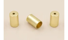 Terminal ORO de 3mm interior Dorado Mate / Cuentas Metálicas de Latón / Zamak