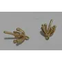 Colgante estambres 10*7mm Oro Mate / Cuentas Metálicas de Latón / Zamak