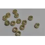 Bola 5,5mm ext * 3,5mm interior Dorado Mate / Cuentas Metálicas de Latón / Zamak