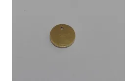 Chapita Acero Inox. 8mm diámetro Dorado / Cuentas Metálicas de Acero Inoxidable