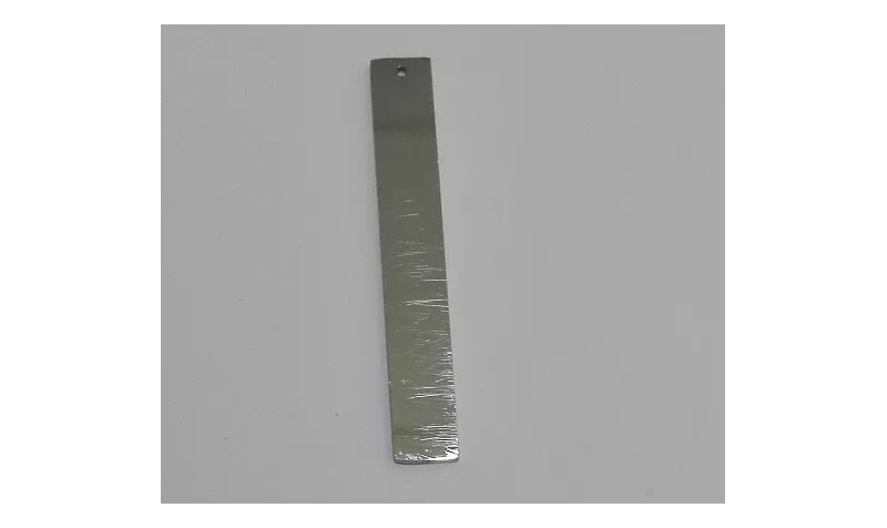 Pieza Rectángulo acero Inoxidable 40*6mm Plata / Cuentas Metálicas de Acero Inoxidable