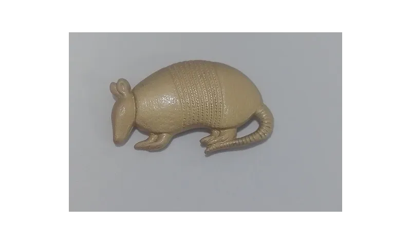 Oso Hormiguero 30*19mm oro mate / Cuentas Metálicas de Latón / Zamak