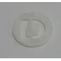 Letra calada 15mm Nacar D /Cuentas de  Nacar 