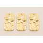 Colgante rectangular 18*9 Flores Baño ORO 3M 24K / Cuentas Metálicas de Baño Oro 3 Micras 18K