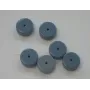 Pastilla esmaltada 9*3 Azul /Cuentas de  Cristal 