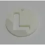 Letra calada 15mm Nacar L /Cuentas de  Nacar 