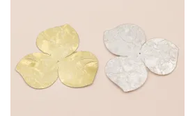 Flor Plata y Oro 55mm diámetro / Cuentas y Lentejuelas
