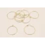 Aro de 20mm diámetro Baño Oro 18K-3 micras / Base Pendientes 