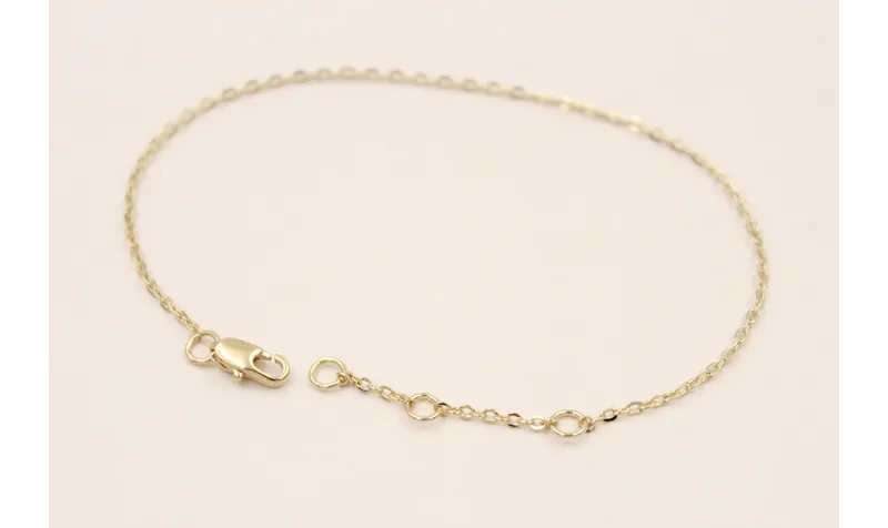 Pulsera completa 182*1,5mm Baño Oro / Bases de Pulseras de Baño Oro 3 Micras 18K