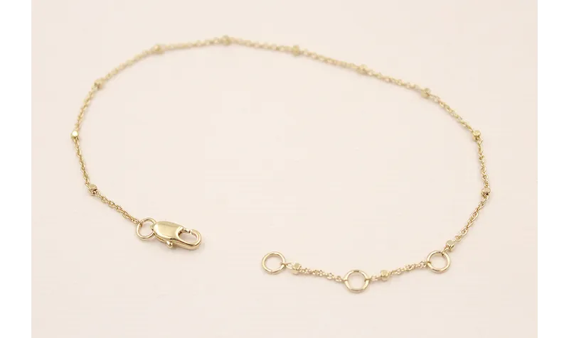 Pulsera microbola 178*1mm Baño Oro  / Bases de Pulseras de Baño Oro 3 Micras 18K