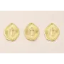 Chapa Irregular Cruz 20*15mm Baño Oro 3micras 18k / Cuentas Metálicas de Baño Oro 3 Micras 18K