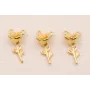Colgante Flor 12*2mm Baño ORO 3M 24K / Cuentas Metálicas de Baño Oro 3 Micras 18K