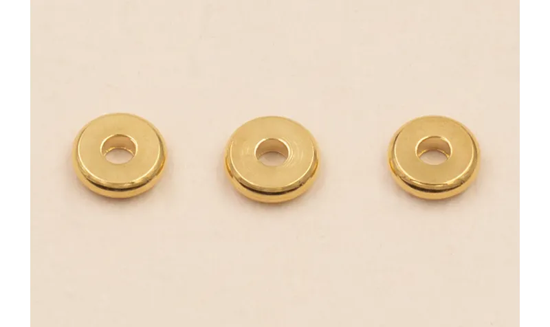 Disco Plano 5mm y 2mm interior Baño ORO 18K 3M / Cuentas Metálicas de Baño Oro 3 Micras 18K