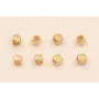 Cubo 2*2mm Baño ORO 18K 3 Micras / Cuentas Metálicas de Baño Oro 3 Micras 18K