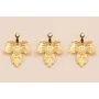 Colgante Hoja 13*12mm Baño Oro 18K 3 Micras / Cuentas Metálicas de Baño Oro 3 Micras 18K