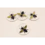 Disco Metacrilato de 30mm con lamina Mosca /Cuentas de  Plástico / Resina 