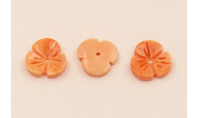 Flor Resina Coral 12mm Diametro Rosa Coral /Cuentas de  Plástico / Resina 