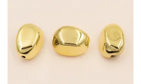 Pieza Resina Irregular 24*24*18 Oro /Cuentas de  Plástico / Resina 