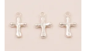 Colgante CRUZ PLATA 16*10mm / Cuentas Metálicas de Plata 925