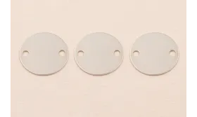 Chapita PLATA LEY 15mm doble agujero / Cuentas Metálicas de Plata 925
