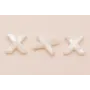 Letra Nacar X 10mm agujero horizontal superior /Cuentas de  Nacar 