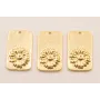 Colgante 20*11 Flor incrustada Baño ORO 3M 24K / Cuentas Metálicas de Baño Oro 3 Micras 18K