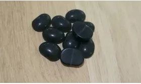 Almohadilla irregular 11*16mm Gris /Cuentas de  Cristal 