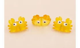 Cangrejo Cristal Amarillo 20*15*8mm /Cuentas de  Cristal 
