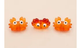 Cangrejo Cristal Naranja  20*15*8mm /Cuentas de  Cristal 