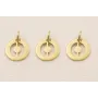Colgante letra O 10mm Baño Oro 18K, 3Micras / Cuentas Metálicas de Baño Oro 3 Micras 18K