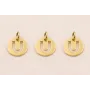 Colgante letra U 10mm Baño Oro 18K, 3Micras / Cuentas Metálicas de Baño Oro 3 Micras 18K