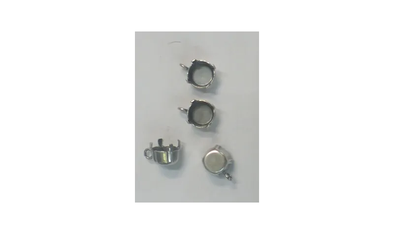 Colgante cabuzón Plata Vieja para cabujón de 7mm / Cuentas Metálicas de Latón / Zamak