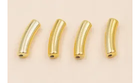 Tubo Resina 20*5mm Oro /Cuentas de  Plástico / Resina 