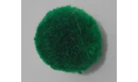 Borla 20mm Verde /Cuentas de  Tela 