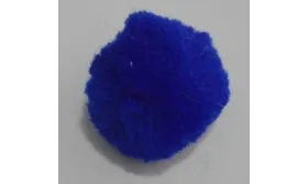 Borla 20mm Azul /Cuentas de  Tela 