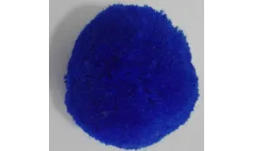Borla 45mm Azul /Cuentas de  Tela 