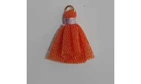 Pompon tul 25mm mostaza /Cuentas de  Tela 